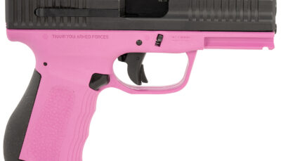 FMK FMKG49PK G3  9mm Luger 14+1 4" Stainless Steel Barrel, Black Optic Cut/Serrated Carbon Steel Slide, Pink Polymer Frame w/Picatinny Rail, Black Backstrap Grip