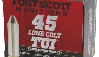 Fort Scott Munitions 45LC225SCV Tumble Upon Impact (TUI) 45LongColt 225gr Solid Copper Spun 20 Per Box/25 Case