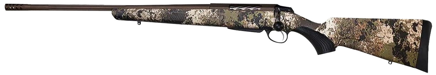 Tikka JRTXVW431R10 T3x Lite 300 Win Mag 3+1 24.30" Flute/Threaded, Midnight Bronze Cerakote Barrel/Rec, Veil Wideland Synthetic Stock, Interchangeable Grip, Muzzle Brake Left Hand