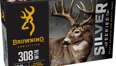 Browning Ammo B192603081  Silver 308Win 180gr Plated Soft Point 20 Per Box/10 Case