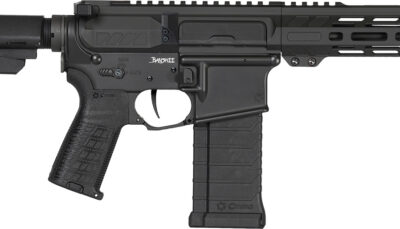 CMMG 54AE10FAB Banshee MK4 5.7x28mm 32+1, Black Nitride Medium Taper Threaded Barrel, EML 11" M-LOK Handguards, Black Armor Cerakote Aluminum Picatinny Rail Receiver, CMMG Zeroed Grips