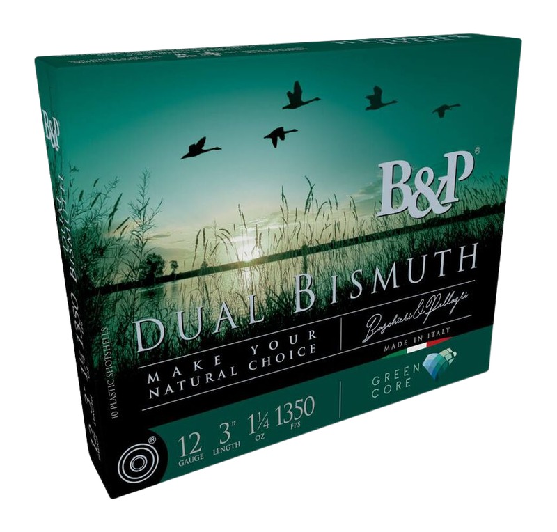 B&p Ammunition 12B4DB43 Dual Bismuth 12Gauge 3" 1 1/4oz Bismuth 3/4Shot 10 Per Box/10 Case