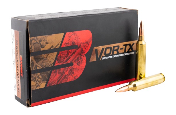 Barnes Bullets 32248 28Nosler 162gr TSX Boat Tail 20 Per Box/10 Case