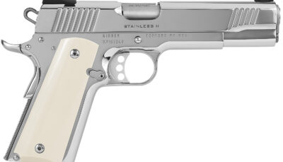Kimber Mfg.,inc 3200397 High Polished 38 Super 9+1 5" Front Serrations Stainless Steel Slide High Polished Bonded Smooth Ivory Grip