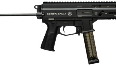 Grand Power 197892004855 SP10A3 Stribog 10mm Auto 20+1 8" Black Threaded Barrel, Black Aluminum Picatinny Rail Receiver, Black Polymer PDW Tailhook Brace, Black Polymer Grip, Thread Protector