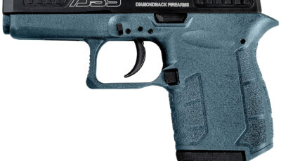Diamondback DB0200P251 DB9 Gen4 Jesse James Micro-Compact Frame 9mm Luger 6+1 3.10" Black Nitride Stainless Steel Barrel & Serrated Slide, Civil Defense Blue Cerakote Polymer Frame w/Beavertail