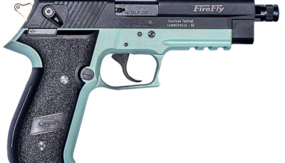 GSG GERG2213TFFMA FireFly 22 LR 13+1 4.90" Black Threaded Barrel, Aluminum Serrated Slide, Mint Aluminum Frame w/Picatinny Rail, Textured Grip