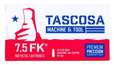Tascosa Ammunition TMTAMMOF7   7.5FK 101gr Spoon Tip 50 Per Box/12 Case