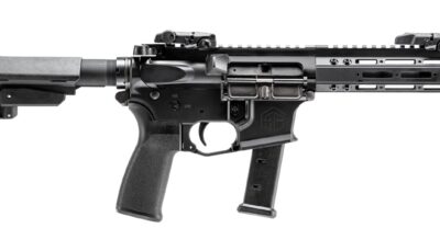 Alpha Foxtrot AA08X1HXX-XABK20 AFMG9 9mm Luger 20+1 7.50" Black QPQ Threaded Barrel, M-LOK Handguard, Black Anodized Aluminum Receiver w/Picatinny Rail, Black Polymer SB Tactical Brace, MFT Grip