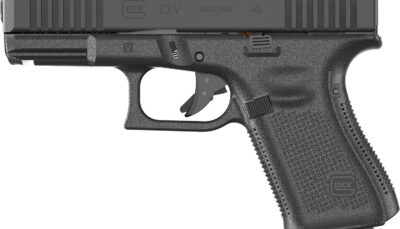 Glock PV2350203 G23 V 40 S&W 13+1 4.02" Black GMB Barrel, Black nDLC Steel Serrated Slide, Black Polymer Frame w/Accessory Rail, Interchangeable Backstrap Grip, Ambidextrous