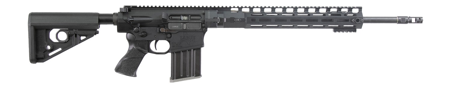 Larue Tactical LTMRGGA308W145 LT10 308 Win 20+1 14.50" Black Threaded Barrel, Black Aluminum Receiver w/Picatinny Rail, M-LOK Handguard, Larue R.A.T Black Polymer Stock, A-PEG Grip