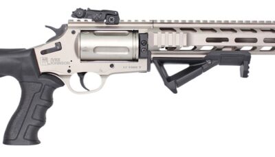 Iver Johnson Arms IJ1000TSN IJ1000  410 Gauge 5rd 18" Satin Nickel Barrel, Satin Nickel Receiver w/Picatinny Rail, Black Fixed Stock