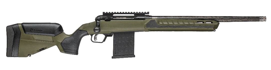 Savage Arms 32664 110 UltraLite Predator 308 Win 10+1 18" Carbon Fiber Barrel, Arca Rail Forend, Hunter Green AccuStock w/AccuFit V2 Synthetic Stock, Right Hand
