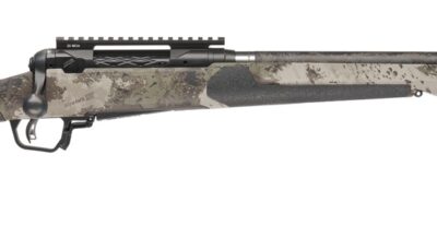 Savage Arms 32714 110 UltraLite Pro Full Size 300 WSM 3+1 20" Carbon Fiber Barrel, Savage Woodland Camo Accufit V2 Synthetic Stock, Right Hand