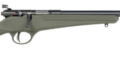 Savage Arms  Rascal F-SR 22 LR 1rd 16.13" Matte Black Single Shot Threaded Barrel,  Green Synthetic Stock, Right Hand