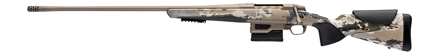 Browning 036127227 X-Bolt 2 Speed LR Full Size 7mm Rem Mag 5+1 26" Smoked Bronze Cerakote Fluted & Steel Drilled & Tapped Receiver, Picatinny Rail Forend, Ovix Camo w/Black Overmold Adj Comb & LOP Syn