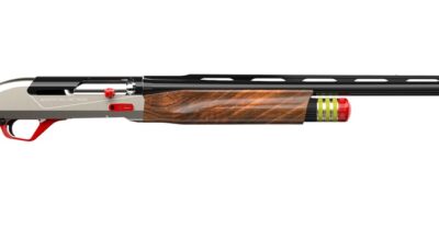 Retay USA ACES30 Ace  12 Gauge Semi-Auto 3" 3+1 30" Black Ported Barrel, Nickel Aluminum Receiver, Fixed Walnut Stock
