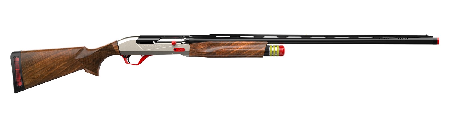 Retay USA ACES30 Ace 12 Gauge Semi-Auto 3" 3+1 30" Black Ported Barrel, Nickel Aluminum Receiver, Fixed Walnut Stock