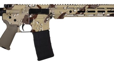 Shark Coast Tactical 300-225-1000-20 Chocolate Chip 5.56 NATO 30+1 16" Black Melonite Threaded Barrel, Hydro-Dipped Chocolate Chip Aluminum Receiver w/Picatinny Rail, M-LOK Handguard, Magpul Collapsib