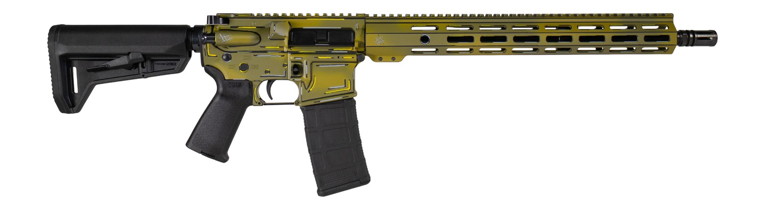 Shark Coast Tactical SCC01877ABLKCC Anime-15 *CA Compliant 5.56 NATO 10+1 16" Black Melonite Threaded Barrel, Aluminum Receiver w/Picatinny Rail, M-LOK Handguard, Magpul MOE SL Black Polymer Stock, Ma
