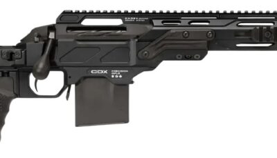 Cadex Inc CDXSSCOV308165CP20I2E1 CDX-SS Seven S.T.A.R.S. Covert Compact 308 Win 10+1 16.50" Black DLC Fluted Threaded Barrel, Black Cerakote Receiver w/Picatinny Rail, M-LOK Handguard, Black Folding S
