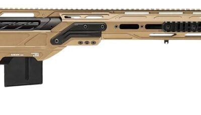 Cadex Inc CDXMCKRKN6524BR20I2B1N CDX-MC Kraken 6.5 Creedmoor 10+1 24" Black DLC Match Grade Threaded Barrel, Hybrid Tan Receiver w/Picatinny Rail, M-LOK Handguard, Hybrid Tan Adjustable Folding Buttst