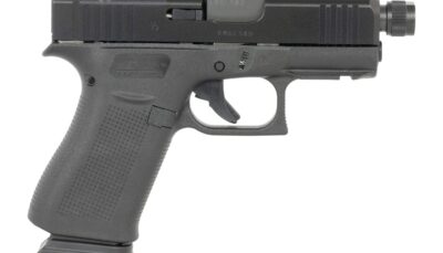 Glock UX4350201FRMOSTB G43X 9mm Luger 10+1 3.41" Black Threaded Barrel, Black Steel Optic Ready/Serrated Slide, Black Polymer Frame w/Accessory Rail, Ambidextrous