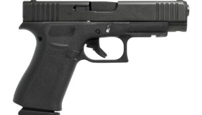 Glock PA4850203FR G48 Slim Compact 9mm Luger 15+1 4.17" Black GMB Barrel, Black nDLC Optic Ready/Serrated Steel Slide, Black Polymer Frame w/Beavertail & Front Rail, Black Textured Polymer Grip, Righ