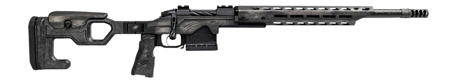 Fierce Firearms REPMT7PRC20DG Reaper MTN 2.0 7mm PRC 3+1 20" Carbon Fiber Match Grade Threaded Barrel, Distressed Gray Cerakote Titanium Drilled & Tapped Receiver, M-LOK Handguard, Magnesium Folding C