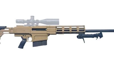 HM Defense HM50MAX50BMGFDE HM50 Max 50 BMG 10+1 29.25" Black Match Grade Threaded Barrel, FDE Cerakote Aluminum Receiver w/Picatinny Rail, M-LOK Handguard, Picatinny Rail/Arca Rail Forend, Adj Cheekpi
