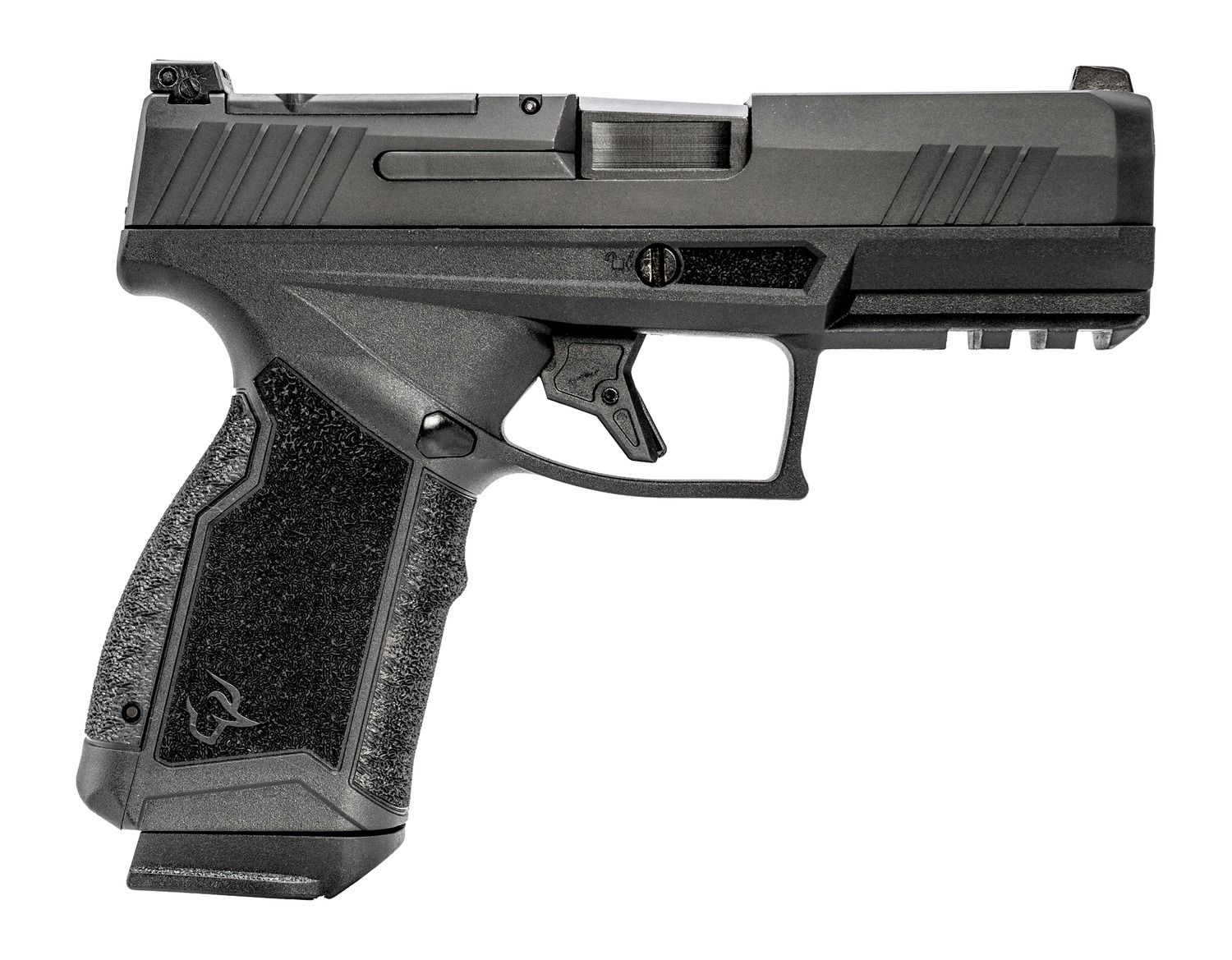 Taurus 1-GX4C38031 GX4 T.O.R.O. Carry Frame 380 ACP 15+1 3.70" Black DLC Barrel, Black Gas Nitride Stainless Steel Optic Ready/Serrated Slide, Black Stainless Steel Frame w/Picatinny Rail, Interchange