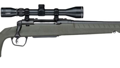 Savage Arms 33169 Axis 2 XP w/Optic 270 Win 4+1 20" Matte Black Carbon Steel Threaded Barrel, Drilled & Tapped Receiver, OD Green Synthetic Fixed w/Pistol Grip Stock, 3-9x40mm Duplex Scope, Right Hand