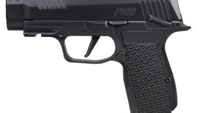 Sig Sauer 365AXG380COMPLUXEMSCA P365 AXG LUXE Micro-Compact 380 ACP 10+1 3.10" Black Pearlescent Cerakote Stainless Steel Integrated Compensator/Optic Ready/Serrated Slide & Frame w/Picatinny Rail, Bl