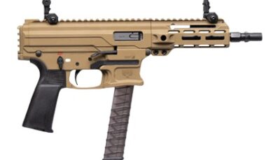 Panzer Arms PAARP9PCCCT ARP9 9mm Luger 33+1 6.50" Black Barrel, Coyote Tan Aluminum Receiver w/Picatinny Rail, Rear Picatinny Rail, Black Polymer Grip, Ambidextrous