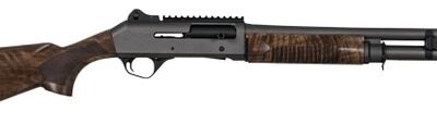 Panzer Arms PAM4TSDGNWS M4 12 Gauge Semi-Auto 3" 5+1 18.50" Disruptive Gray Barrel & Aluminum Receiver w/Picatinny Rail, Fixed Turkish Walnut Stock
