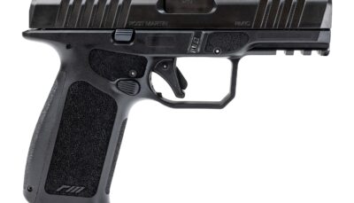 Rost Martin RM1XBH RM1X Compact 9mm Luger 19+1 4" Match Grade Barrel, Black Tenifer Steel Optic Ready/Serrated Slide, Black Polymer Frame w/Picatinny Rail, Interchangeable Backstrap Grip, RMR Footprin
