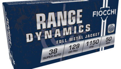 Fiocchi 38SA Range Dynamics  38Super 129gr Full Metal Jacket 50 Per Box/20 Case