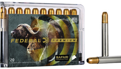 Federal P458T3 Premium Safari Cape-Shok 458WinMag 500gr Trophy Bonded Sledgehammer Solid 20 Per Box/10 Case