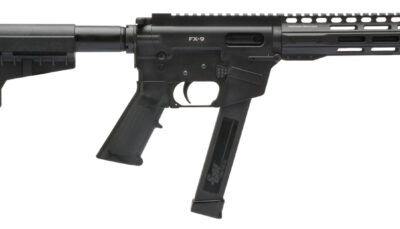 Freedom Ordnance FX9P8 FX-9  9mm Luger 8.25" 33+1 Black Hard Coat Anodized Black Polymer Grip KAK Shockwave Pistol Brace