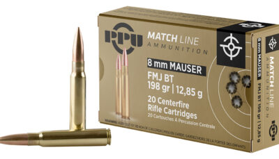 PPU PPM8 Match 8mmMauser 200gr Full Metal Jacket Boat Tail 20 Per Box/10 Case