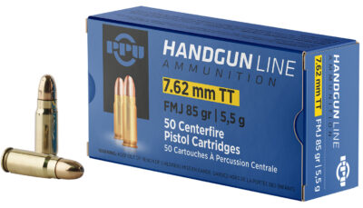 PPU PPH7TF Handgun 7.62x25mmTokarev 85gr Full Metal Jacket 50 Per Box/10 Case