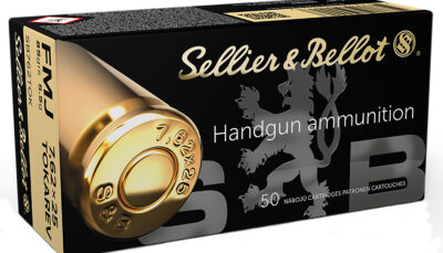 Sellier & Bellot SB762TOK Handgun 7.62x25mmTokarev 85gr Full Metal Jacket 50 Per Box/30 Case