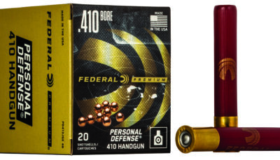 Federal PD413JGE4B Premium Personal Defense 410Gauge 3" 9Pellets 4BuckShot 20 Per Box/10 Case