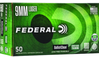 Federal BC9NT3 BallistiClean Reduced Hazard Training 9mmLuger 100gr Lead Free Frangible 50 Per Box/20 Case