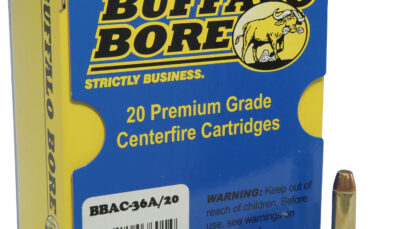Buffalo Bore Ammunition 36A20 Heavy Strictly Business 32H&R Mag +P 100gr Jacket Hollow Point 20 Per Box/12 Case