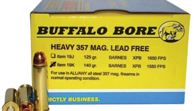 Buffalo Bore Ammunition 19K20 Buffalo-Barnes Strictly Business 357Mag 140gr Barnes VOR-TX XPB Lead Free 20 Per Box/12 Case