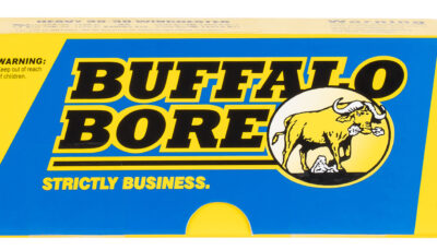 Buffalo Bore Ammunition 24L20 Outdoorsman Strictly Business 9mmLuger 147gr Hard Cast Flat Nose 20 Per Box/12 Case