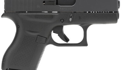 Glock UI4250201 G42 Gen3 Sub-Compact 380 ACP 6+1 3.25" Black Polygonal Rifled Barrel, Matte Black Serrated Slide, Black Polymer Frame, Black Textured Polymer Grip, USA Made