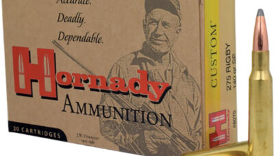 Hornady 8070 Custom 275Rigby 140gr InterLock Spire Point 20 Per Box/10 Case