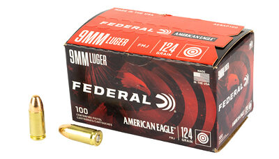 FED AM EAGLE 9MM 124GR FMJ 100RD
